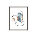Picture of Retro Walkman Poster _GroupedProduct_Rectangle_Portrait_Canvas_Framed_