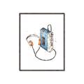 Picture of Retro Walkman Poster _GroupedProduct_Rectangle_Portrait_Canvas_Framed_
