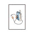 Picture of Retro Walkman Poster _GroupedProduct_Rectangle_Portrait_Canvas_Framed_