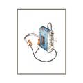 Picture of Retro Walkman Poster _GroupedProduct_Rectangle_Portrait_Canvas_Framed_