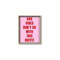 Picture of Bad Vibes Typography Poster _GroupedProduct_Rectangle_Portrait_Canvas_Framed_
