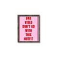 Picture of Bad Vibes Typography Poster _GroupedProduct_Rectangle_Portrait_Canvas_Framed_