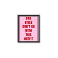 Picture of Bad Vibes Typography Poster _GroupedProduct_Rectangle_Portrait_Canvas_Framed_