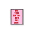 Picture of Bad Vibes Typography Poster _GroupedProduct_Rectangle_Portrait_Canvas_Framed_