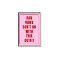 Picture of Bad Vibes Typography Poster _GroupedProduct_Rectangle_Portrait_Canvas_Framed_