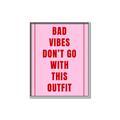 Picture of Bad Vibes Typography Poster _GroupedProduct_Rectangle_Portrait_Canvas_Framed_
