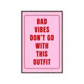 Picture of Bad Vibes Typography Poster _GroupedProduct_Rectangle_Portrait_Canvas_Framed_