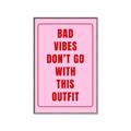 Picture of Bad Vibes Typography Poster _GroupedProduct_Rectangle_Portrait_Canvas_Framed_