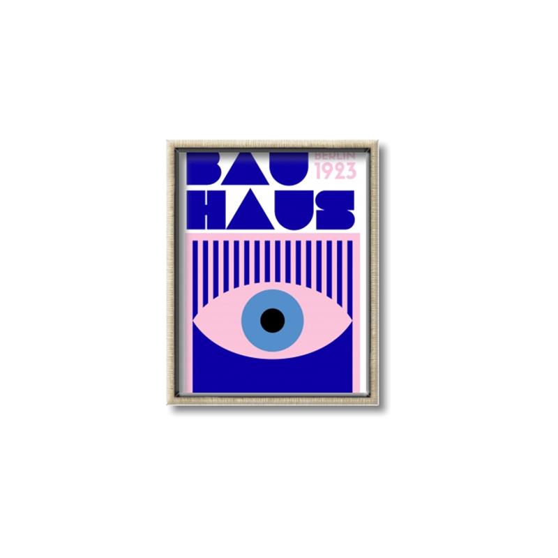 Picture of Bauhaus Eye Poster _GroupedProduct_Rectangle_Portrait_Canvas_Framed_