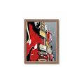 Picture of Retro Red guitar Poster _GroupedProduct_Rectangle_Portrait_Framed_Matted_