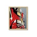 Picture of Retro Red guitar Poster _GroupedProduct_Rectangle_Portrait_Framed_Matted_