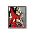 Picture of Retro Red guitar Poster _GroupedProduct_Rectangle_Portrait_Framed_Matted_