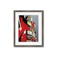 Picture of Retro Red guitar Poster _GroupedProduct_Rectangle_Portrait_Framed_Matted_