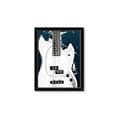 Picture of Retro White guitar Poster _GroupedProduct_Rectangle_Portrait_Framed_Matted_