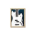 Picture of Retro White guitar Poster _GroupedProduct_Rectangle_Portrait_Framed_Matted_