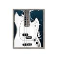 Picture of Retro White guitar Poster _GroupedProduct_Rectangle_Portrait_Framed_Matted_