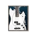 Picture of Retro White guitar Poster _GroupedProduct_Rectangle_Portrait_Framed_Matted_