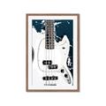 Picture of Retro White guitar Poster _GroupedProduct_Rectangle_Portrait_Framed_Matted_