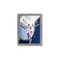 Picture of Retro Blue guitar Poster _GroupedProduct_Rectangle_Portrait_Framed_Matted_