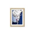Picture of Retro Blue guitar Poster _GroupedProduct_Rectangle_Portrait_Framed_Matted_