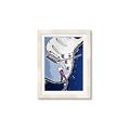 Picture of Retro Blue guitar Poster _GroupedProduct_Rectangle_Portrait_Framed_Matted_