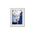 Picture of Retro Blue guitar Poster _GroupedProduct_Rectangle_Portrait_Framed_Matted_