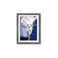 Picture of Retro Blue guitar Poster _GroupedProduct_Rectangle_Portrait_Framed_Matted_