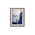 Picture of Retro Blue guitar Poster _GroupedProduct_Rectangle_Portrait_Framed_Matted_