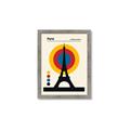 Picture of Retro Eiffel Tower Poster _GroupedProduct_Rectangle_Portrait_Framed_Matted_