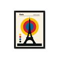 Picture of Retro Eiffel Tower Poster _GroupedProduct_Rectangle_Portrait_Framed_Matted_