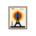 Picture of Retro Eiffel Tower Poster _GroupedProduct_Rectangle_Portrait_Framed_Matted_