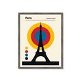 Picture of Retro Eiffel Tower Poster _GroupedProduct_Rectangle_Portrait_Framed_Matted_
