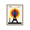 Picture of Retro Eiffel Tower Poster _GroupedProduct_Rectangle_Portrait_Framed_Matted_