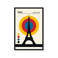 Picture of Retro Eiffel Tower Poster _GroupedProduct_Rectangle_Portrait_Framed_Matted_