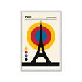 Picture of Retro Eiffel Tower Poster _GroupedProduct_Rectangle_Portrait_Framed_Matted_