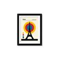 Picture of Retro Eiffel Tower Poster _GroupedProduct_Rectangle_Portrait_Framed_Matted_