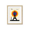 Picture of Retro Eiffel Tower Poster _GroupedProduct_Rectangle_Portrait_Framed_Matted_