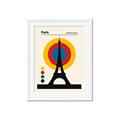 Picture of Retro Eiffel Tower Poster _GroupedProduct_Rectangle_Portrait_Framed_Matted_