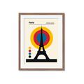 Picture of Retro Eiffel Tower Poster _GroupedProduct_Rectangle_Portrait_Framed_Matted_