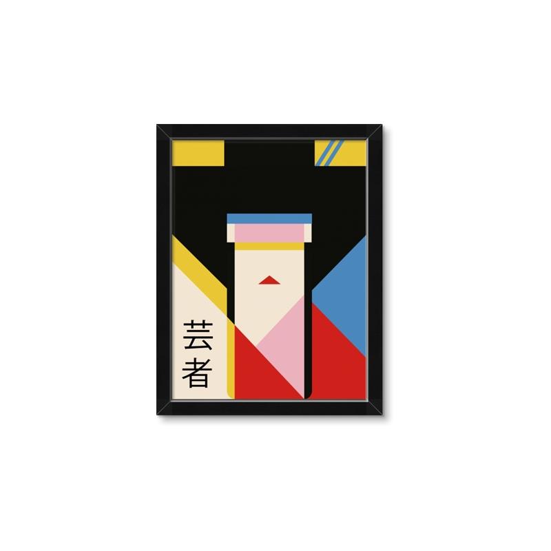 Picture of Geisha Girl Retro Poster _GroupedProduct_Rectangle_Portrait_Framed_Matted_