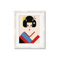 Picture of Geisha Retro Poster _GroupedProduct_Rectangle_Portrait_Framed_Matted_