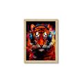 Picture of Tiger With Headphones animal _GroupedProduct_Rectangle_Portrait_Framed_Matted_