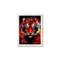 Picture of Tiger With Headphones animal _GroupedProduct_Rectangle_Portrait_Framed_Matted_