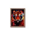 Picture of Tiger With Headphones animal _GroupedProduct_Rectangle_Portrait_Framed_Matted_