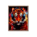 Picture of Tiger With Headphones animal _GroupedProduct_Rectangle_Portrait_Framed_Matted_