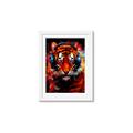 Picture of Tiger With Headphones animal _GroupedProduct_Rectangle_Portrait_Framed_Matted_