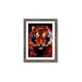 Picture of Tiger With Headphones animal _GroupedProduct_Rectangle_Portrait_Framed_Matted_
