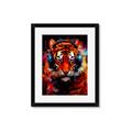 Picture of Tiger With Headphones animal _GroupedProduct_Rectangle_Portrait_Framed_Matted_