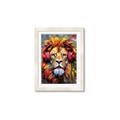 Picture of Lion With Headphones animal _GroupedProduct_Rectangle_Portrait_Framed_Matted_