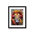 Picture of Lion With Headphones animal _GroupedProduct_Rectangle_Portrait_Framed_Matted_